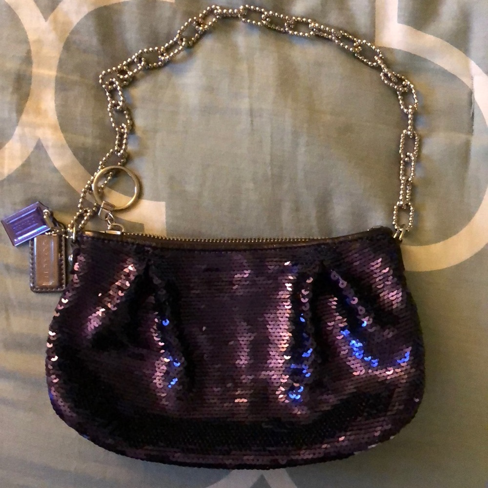Sparkly purple Coach Purse